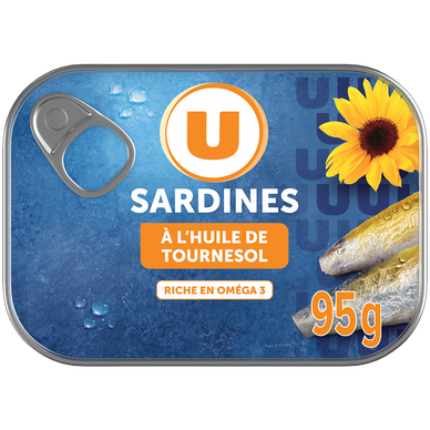 Sardines à l'huile de tournesol  boîte de 135g