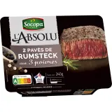 SOCOPA Pavés de boeuf rumstecks aux 3 poivres