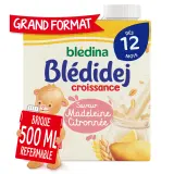 BLEDIDEJ Céréales lactées saveur madeleine citronnée dès 12 mois