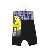 Dim Boxer garçon noir coton stretch x3, Taille 10 ans