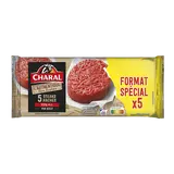 Steak haché Authentique Façon Bouchère 15%MG CHARAL - 5x120g - 600g