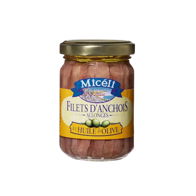 Filet d'anchois allongés à l'huile d'olive MICELI, 150g