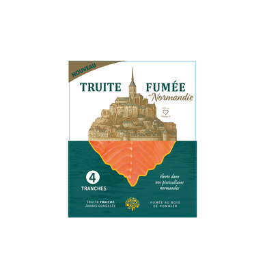 Truite Fumée de Normandie PECHERIES BASQUES 4 tranches 110g