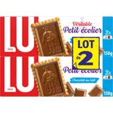Lu Petit Écolier Biscuits Petit Beurre Nappés au Chocolat au Lait 2x150g
