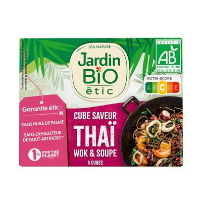 Jardin Bio Etic Cube saveur thaï pour wok et soupe bio, 6x11g