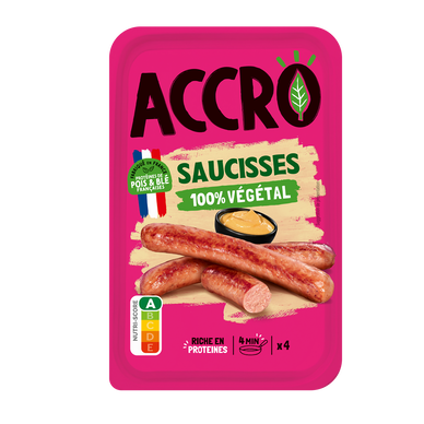 Saucisses 100% végétal frais ACCRO 200g
