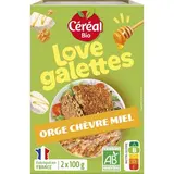 Céréal Bio Galettes Céréales, Orge, Chèvre et Miel Bio, 2x100g