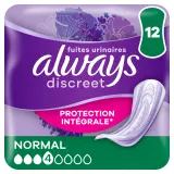 ALWAYS Discreet Serviettes pour fuites urinaires normal