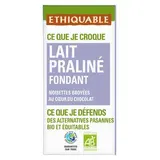 Ethiquable - Commerce Equitable Chocolat au lait praliné fondant bio, 100g