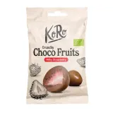 KORO Fraises lyophilisées enrobées de chocolat au lait bio