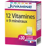 12 vitamines + 9 minéraux JUVAMINE, x30 comprimés à avaler