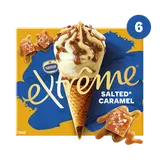 Cône  glacé caramel vanille EXTREME x6 426g