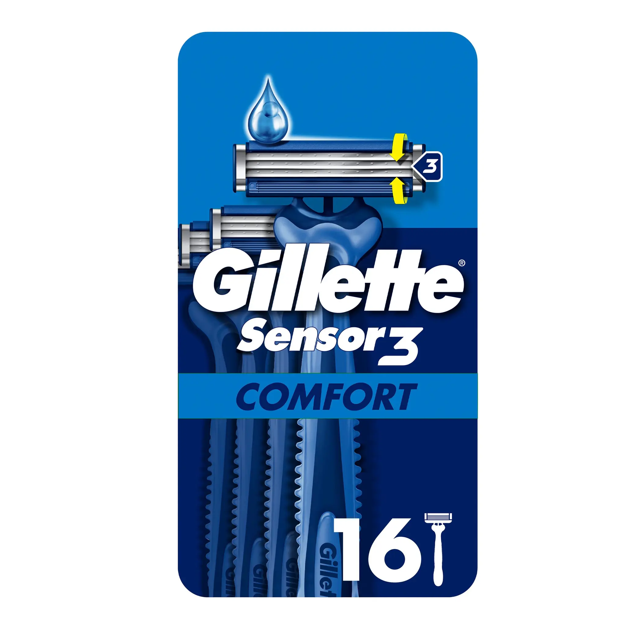 GILLETTE Rasoir jetable Sensor3 comfort
