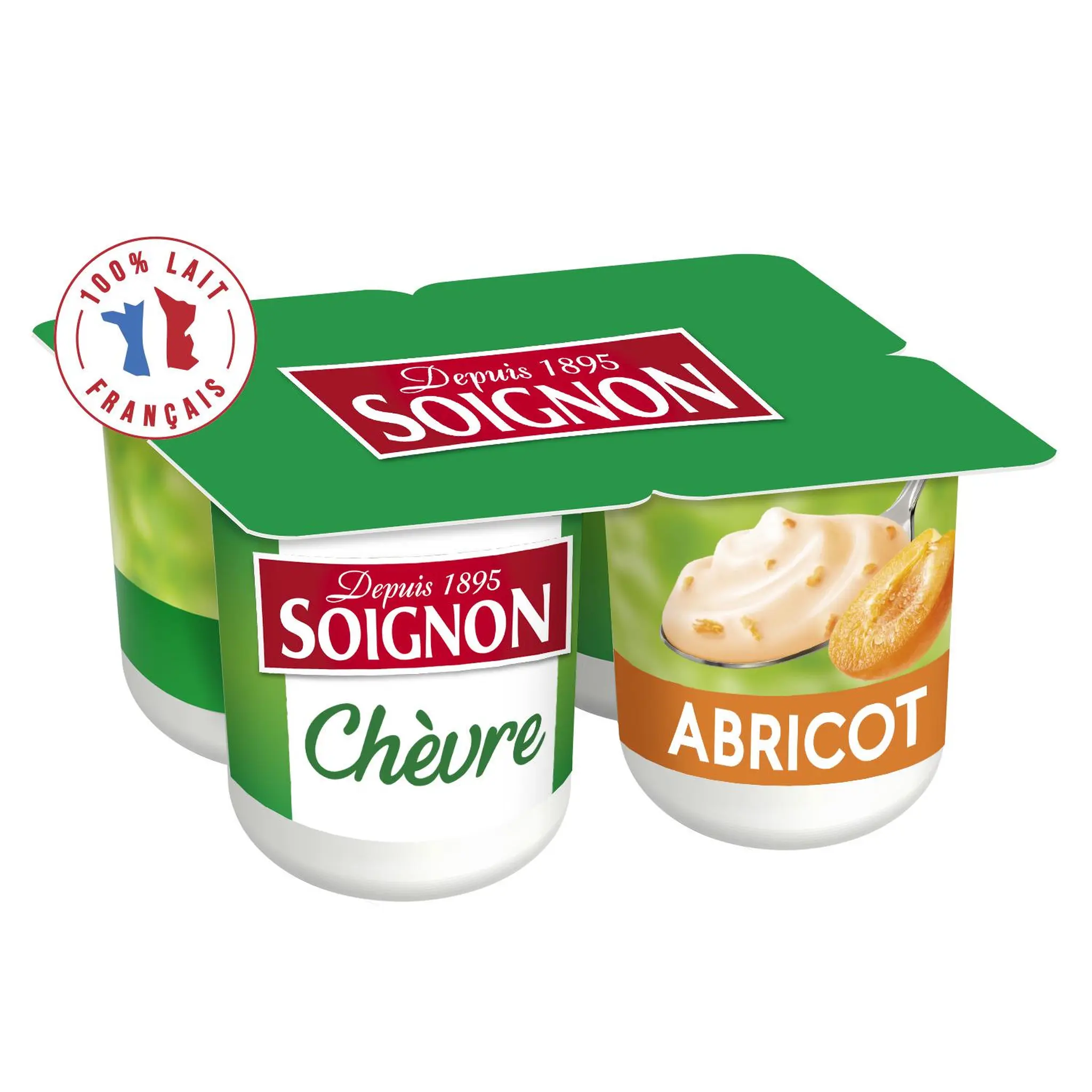 SOIGNON Yaourt à l'abricot au lait de chèvre