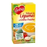 Liebig Soupe Velouté de Légumes et Crème Fraîche Taux de sel réduit - Soupe liquide en brique familiale, 1L