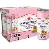 Sanpellegrino Boisson pétillante Pêche et infusion de thé blanc, 6x33cl