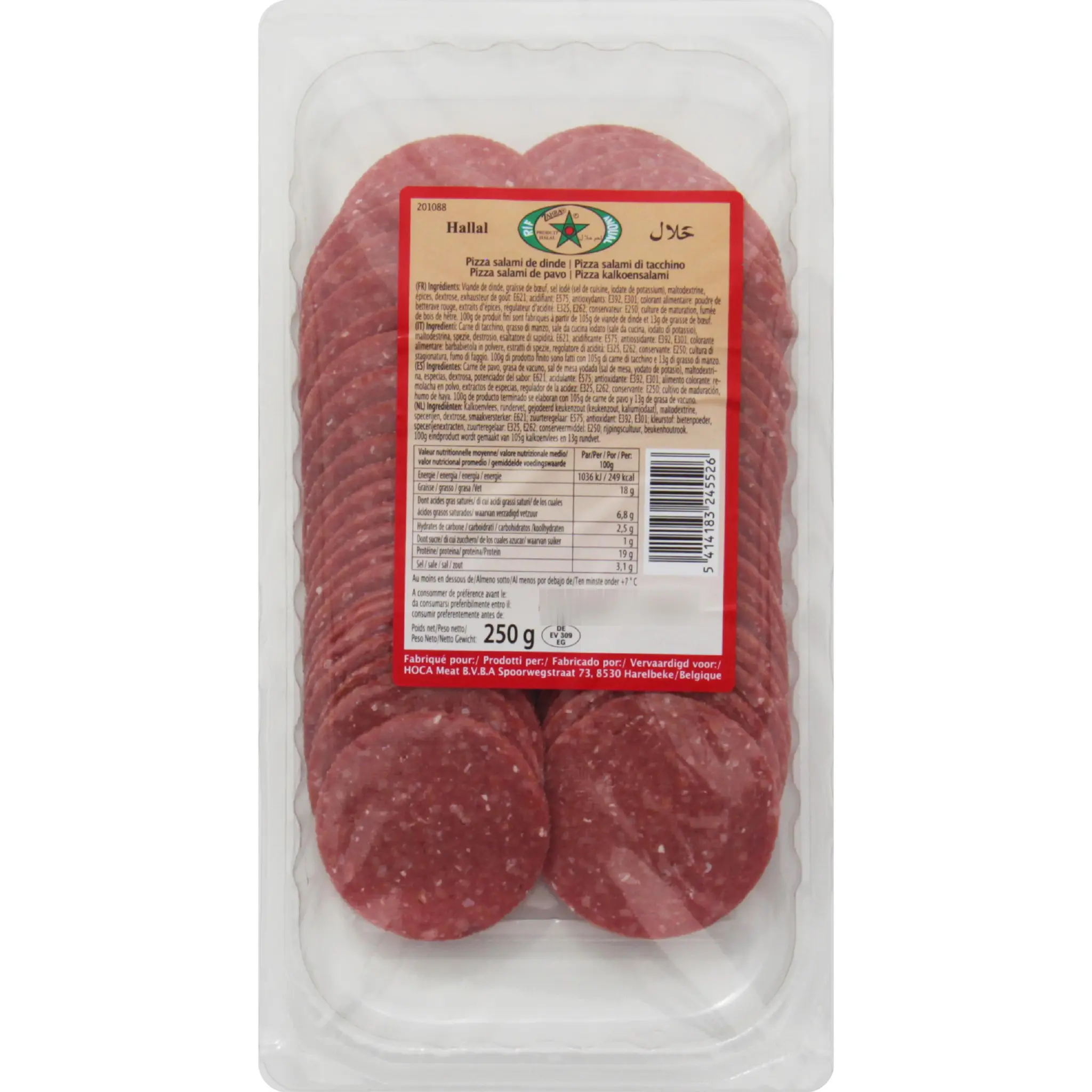 ZAHRA Mini pizzas salami de dinde et boeuf halal