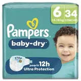 Couches baby dry T6 / 13-18 kg, Pampers (x 34)