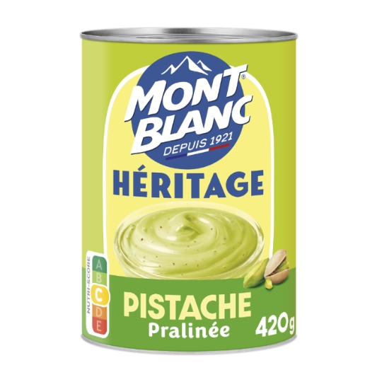 Crème dessert Héritage Pistache pralinée MONT BLANC