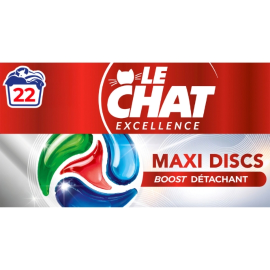 Lessive Capsules Maxi Discs Boost Détachant Excellence LE CHAT