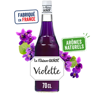 Sirop de violette LA MAISON GUIOT, bouteille de 70cl