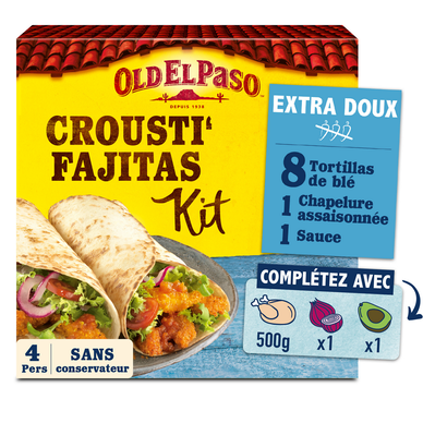 Kit crousti fajitas extra doux OLD EL PASO 521g
