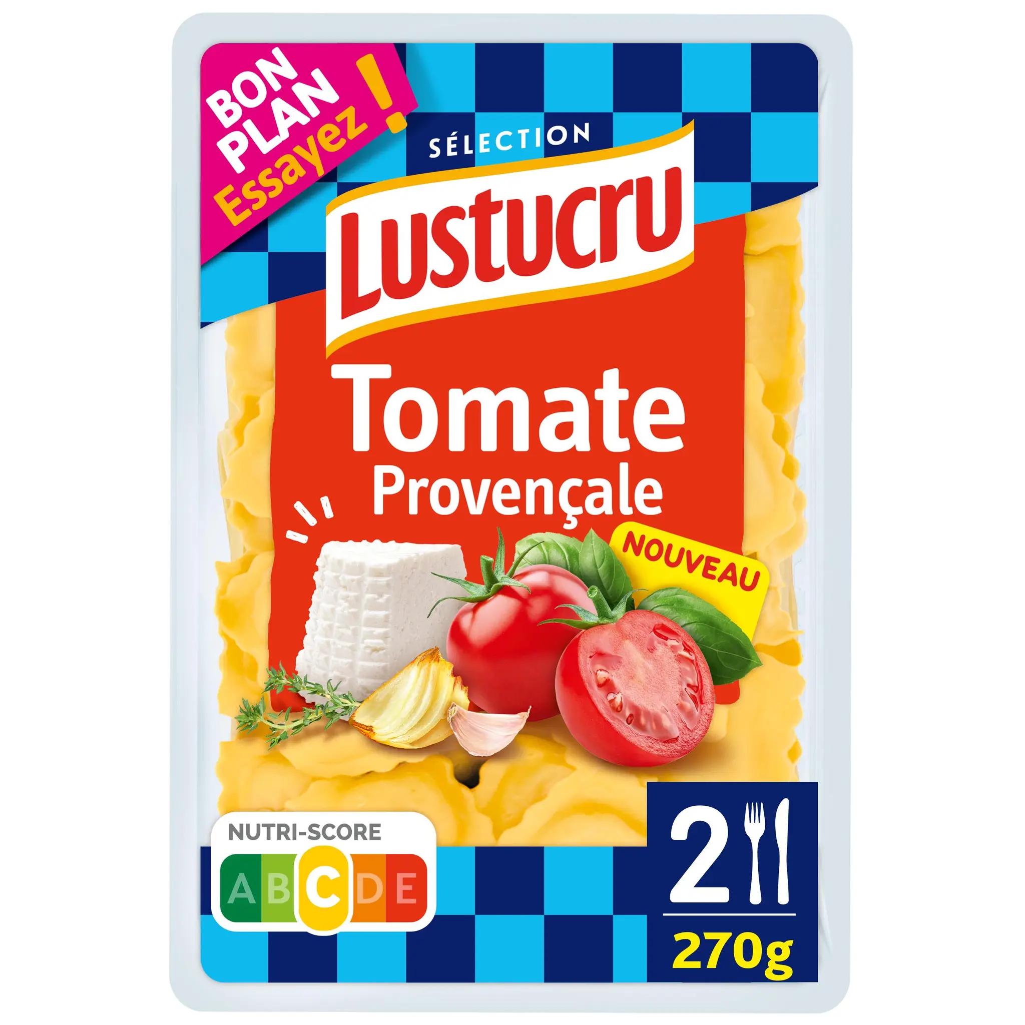LUSTUCRU SELECTION Ravioli aux tomates et ricotta à la provençale