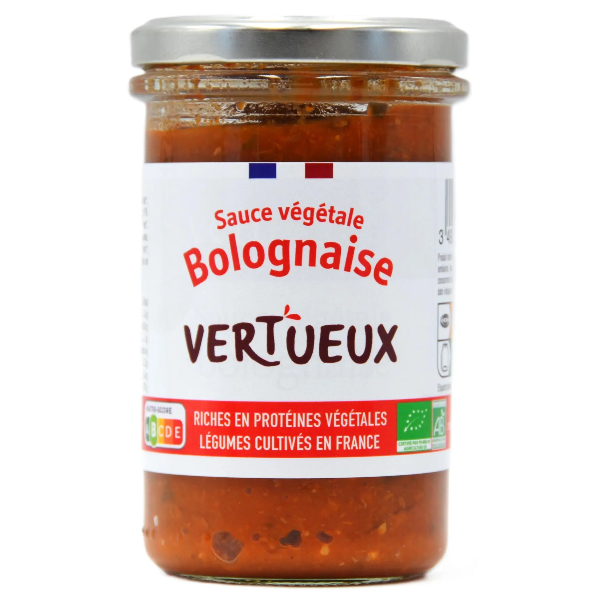 VERTUEUX Sauce végétale bolognaise bio en bocal