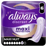 ALWAYS Discreet protections fuites urinaires extra sure ultimate nuit