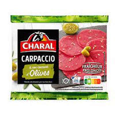 Carpaccio de bœuf et son concassé d'olives, Charal (230 g)