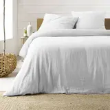 Douceur D Interieur Parure en gaze blanc, 240 x 220 cm 3 pièces