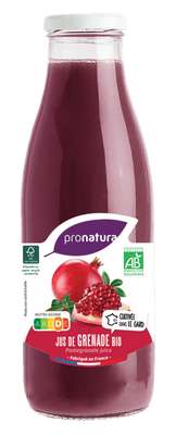Jus de grenade BIO, Pronatura Gamme Producteurs (75 cl)