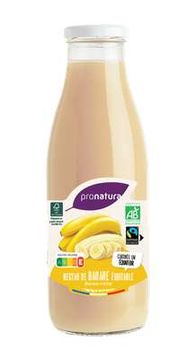Nectar de banane équitable BIO, Pronatura Gamme Producteurs (75 cl)