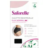 Culotte menstruelle Noire Taille 42 Flux Normal Coton Bio SAFORELLE