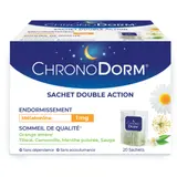 Complément alimentaire Sommeil Mélatonine et Plantes Tilleul Orange amère Camomille Menthe poivrée Sauge CHRONODORM