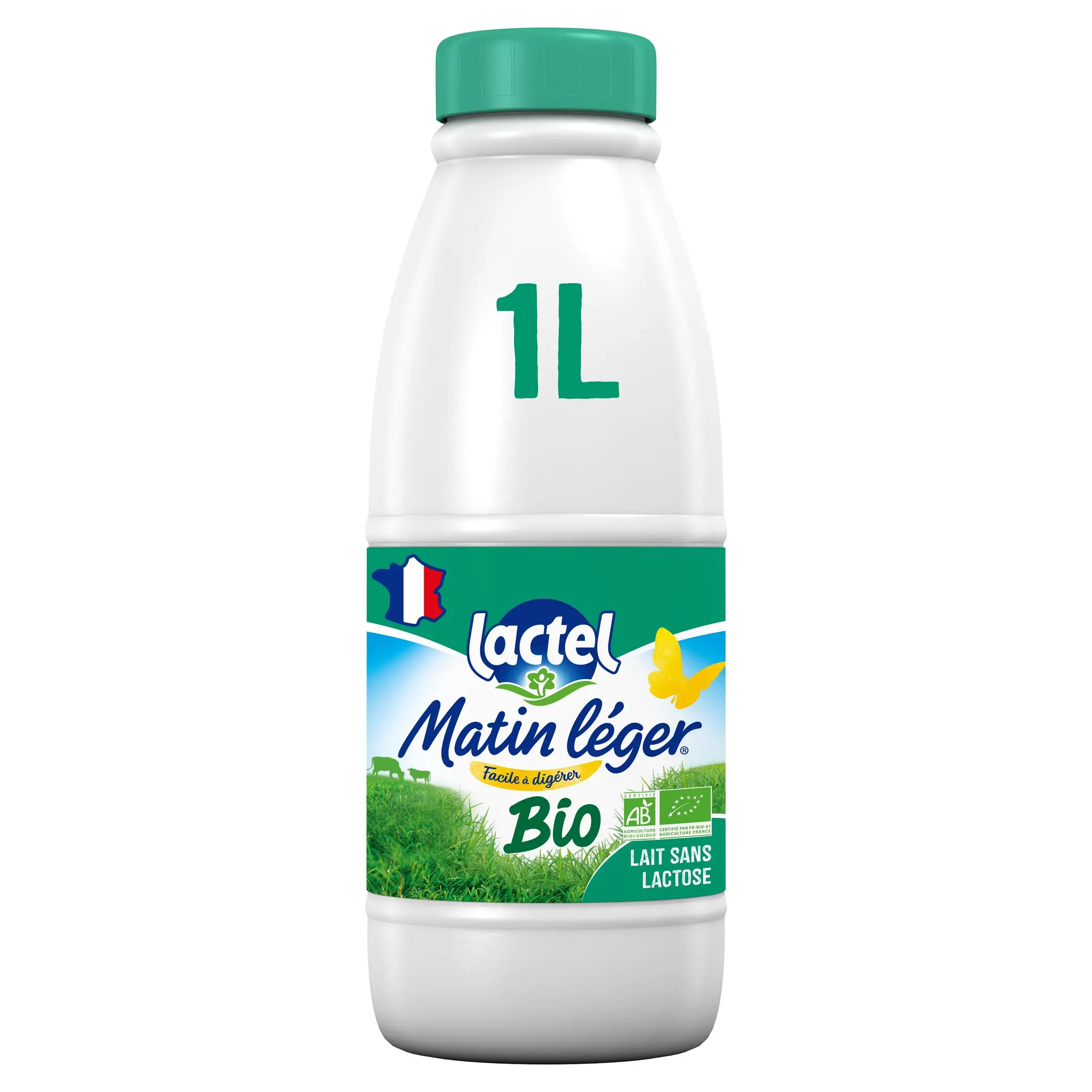 LACTEL Matin léger Lait bio facile à digérer sans lactose