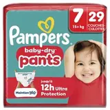 Couches baby dry pants T7 / 15 kg +, Pampers (x 29)