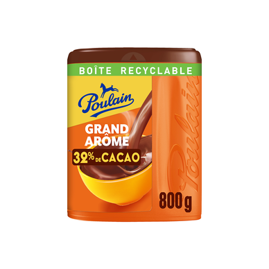 Chocolat poudre POULAIN Grand Arôlme boîte recyclable 800g