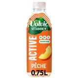 Boisson aromatisée vitamin + active saveur pêche, Volvic (75 cl)