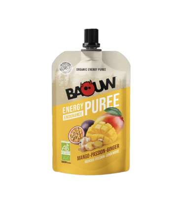 Purée énergetique BIO - mangue, passion et gingembre, Baouw (90 g)