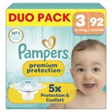 Couches Premium Protection 6-10kg Taille 3 PAMPERS