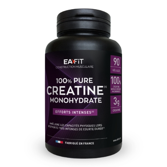 Complément Alimentaire 100% Pure Créatine Monohydrate Efforts Intenses EAFIT CONSTRUCTION MUSCULAIRE