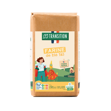 Farine de blé T65 en cours de conversion biologique TRANSITION, sachet1kg