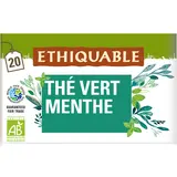 ETHIQUABLE - Thé vert menthe Vietnam BIO - la boîte de 20 sachets - 36g