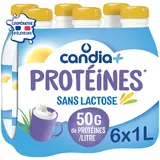 Lait délactosé protéine - 0% CANDIA+ 6x1l