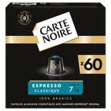 Café espresso classique N°7 CARTE NOIRE x60 capsules  330g