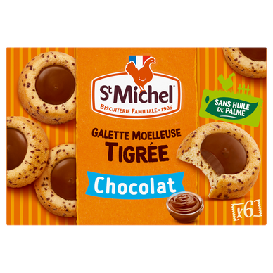 Galettes Moelleuses coeur chocolat - ST MICHEL - x6 - 180g