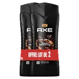 Gel douche AXE homme 5-en-1 dark temptation 2x400mL