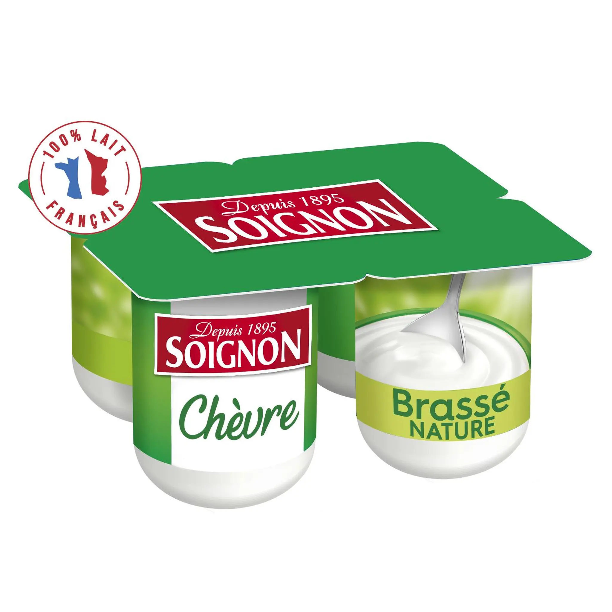 SOIGNON Yaourt brassé nature au lait de chèvre
