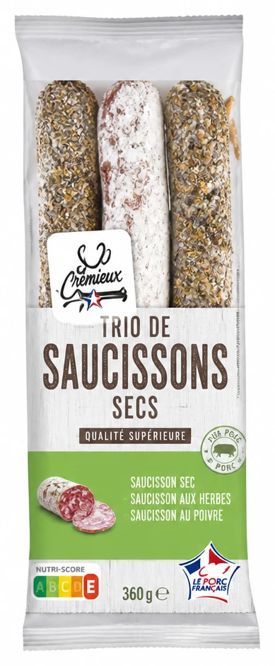 Trio de saucissons secs